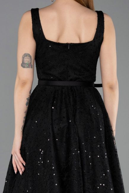 Tenue de Soirée Midi Dantelle Noir ABK2549