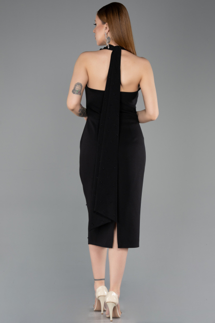 Robe de Cérémonie Midi Noir ABK2551