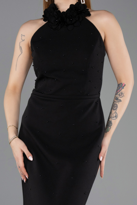 Robe de Cérémonie Midi Noir ABK2551