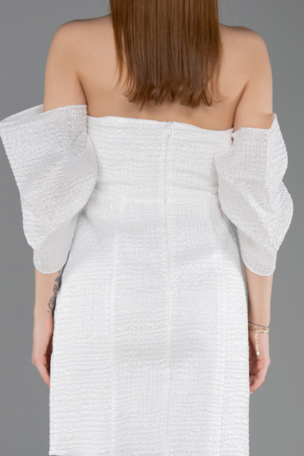 Robe de Cérémonie Courte Blanc ABK2563
