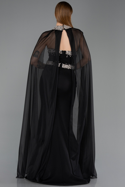 Robe Queue de Poisson Longue Noir ABU5866