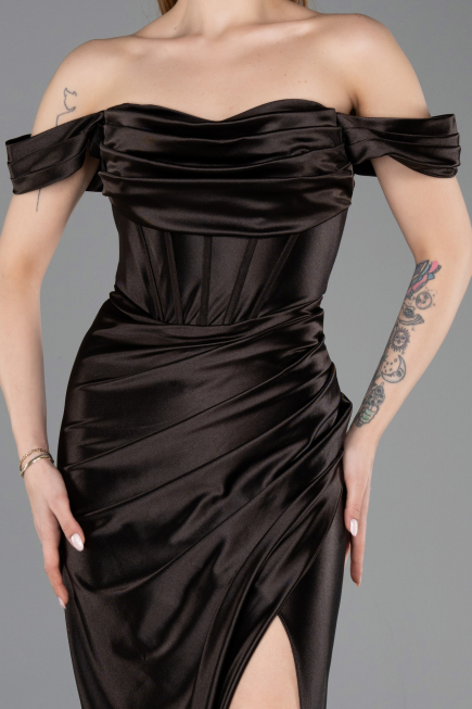 Robe De Soirée Longue Brun ABU3611