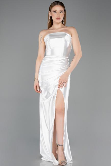 Robe De Soirée Longue Blanc ABU4944