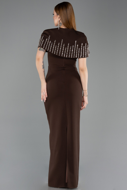 Robe de Soirée Longue Brun ABU5889