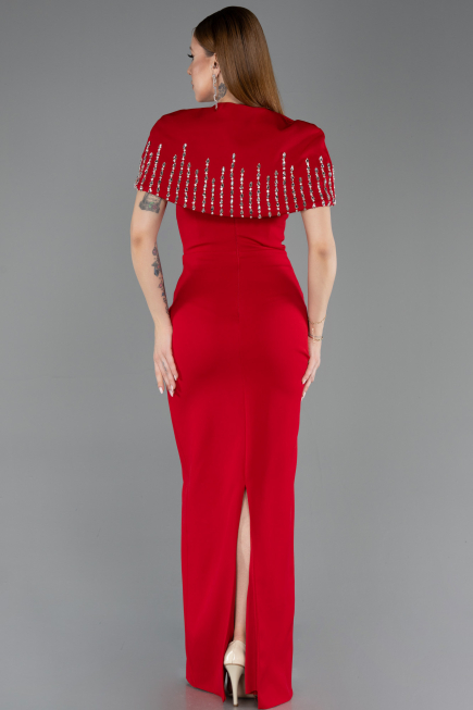 Robe de Soirée Longue Rouge ABU5889