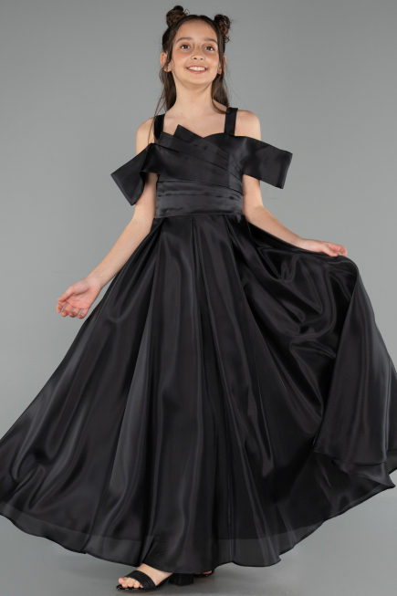 Robe de Soirée Enfants Longue Noir ABU5903