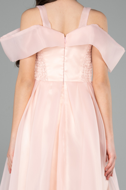Robe de Soirée Enfants Longue Saumon ABU5903