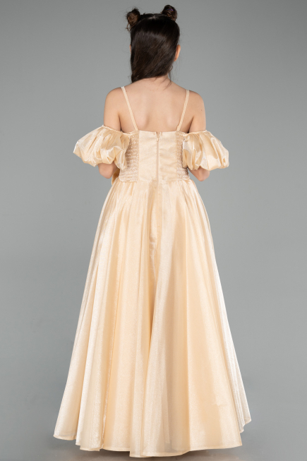 Robe de Soirée Enfants Longue Or ABU5912