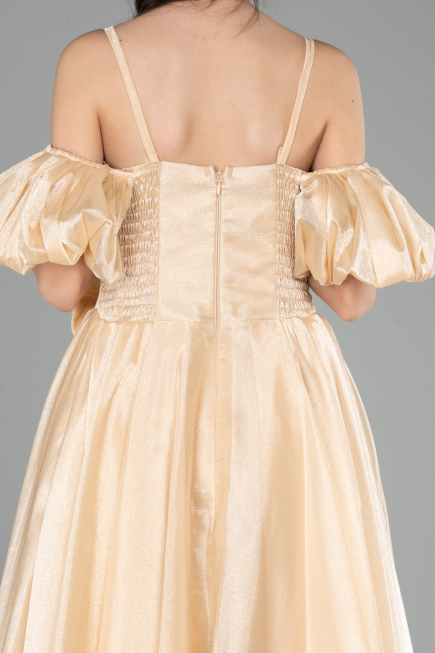 Robe de Soirée Enfants Longue Or ABU5912