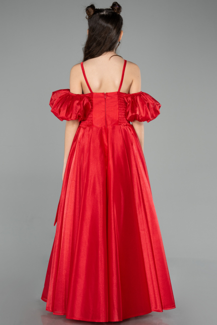 Robe de Soirée Enfants Longue Rouge ABU5912