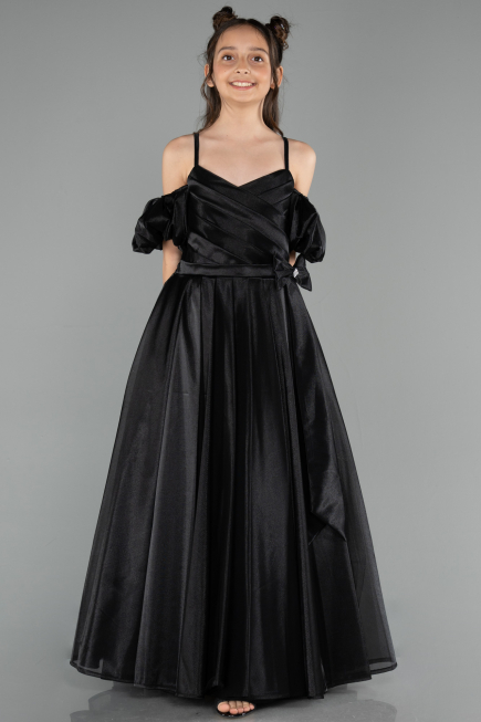 Robe de Soirée Enfants Longue Noir ABU5912
