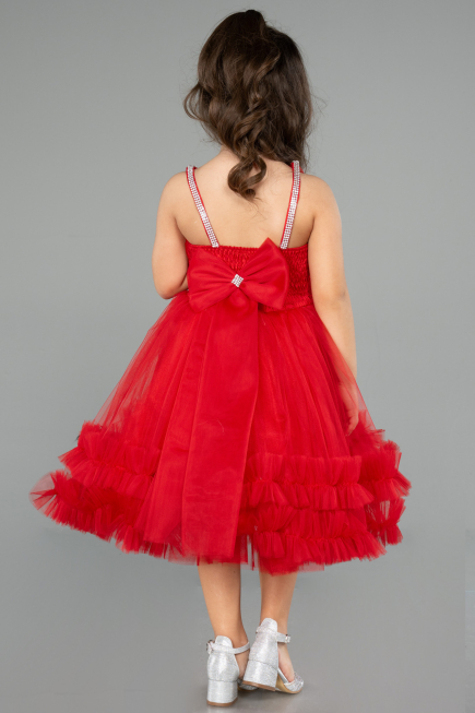 Robe de Soirée Enfants Courte Rouge ABK2567