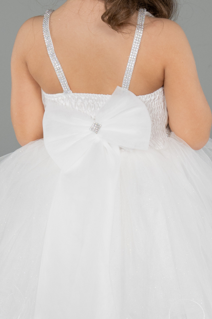 Robe de Soirée Enfants Courte Blanc ABK2569