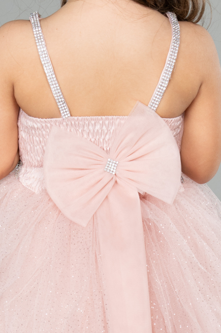 Robe de Soirée Enfants Courte Couleur Rose ABK2569