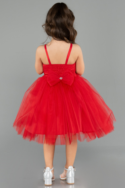 Robe de Soirée Enfants Courte Rouge ABK2571