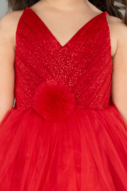 Robe de Soirée Enfants Courte Rouge ABK2571