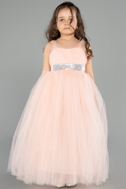 Robe De Soirée Enfants Longue Saumon ABU3031
