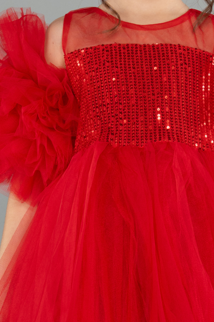 Robe de Soirée Enfants Courte Rouge ABK2572