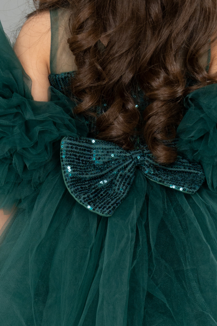 Robe de Soirée Enfants Courte Vert ABK2572