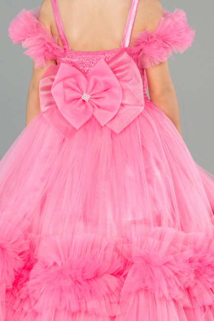 Robe de Mariage Pour Enfant Longue Rose ABG183