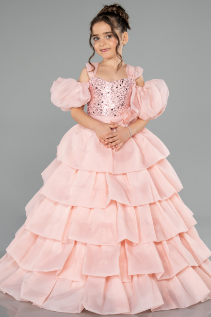 Robe de Mariage Pour Enfant Longue Poudre ABG184