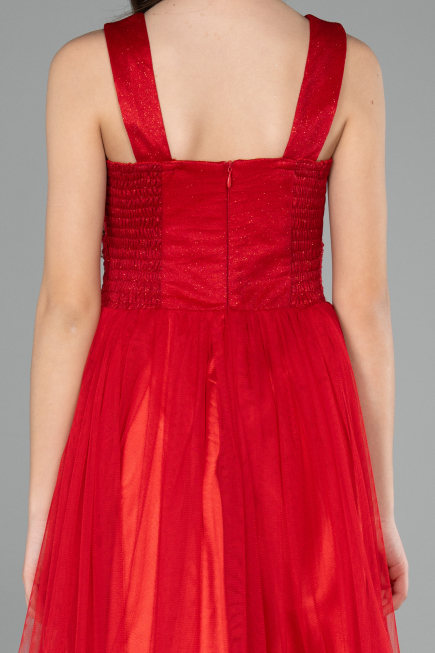 Robe de Soirée Enfants Longue Rouge ABU2447