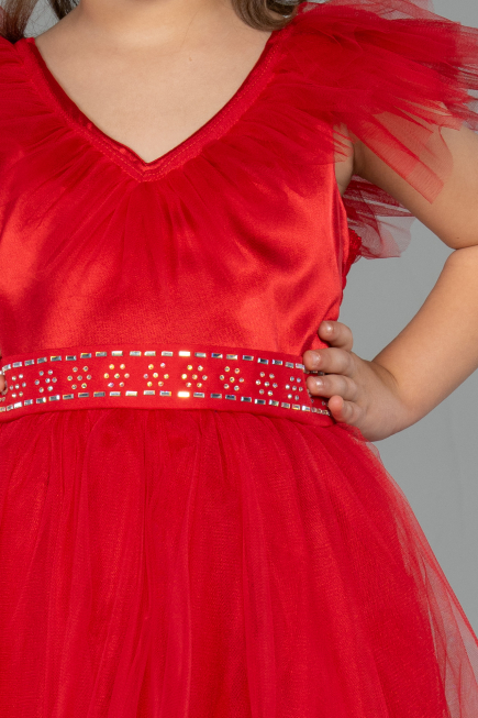 Robe de Soirée Enfants Longue Rouge ABU4239