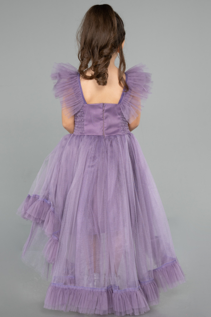 Robe de Soirée Enfants Longue Lavande ABU4239