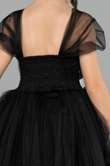 Robe de Soirée Enfants Longue Noir ABU3566