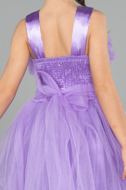 Robe de Soirée Enfants Longue Lilas ABU3909