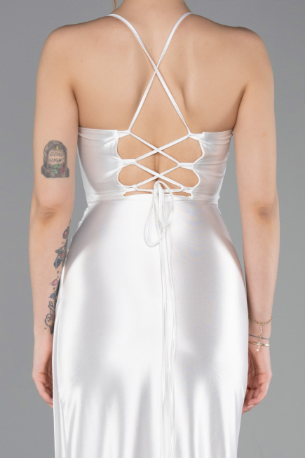 Robe De Soirée Longue Blanc ABU3247