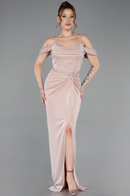 Robe de Soirée Longue Poudre ABU5925