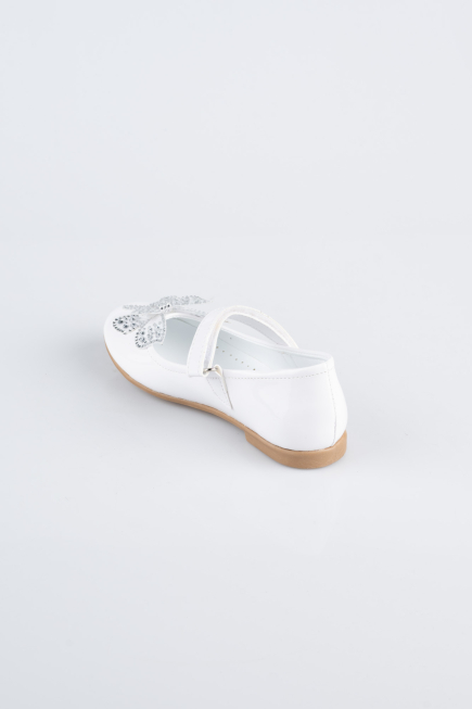 Chaussure Plate Cuir Verni Blanc ORR3100