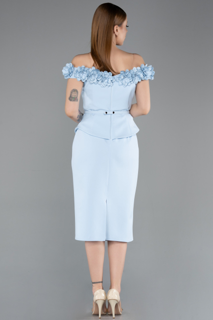 Robe de Cérémonie Midi Bleu clair ABK2583