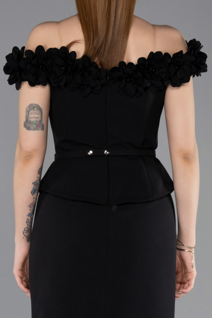 Robe de Cérémonie Midi Noir ABK2583
