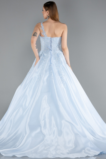Robe Haute Couture Longue Bleu clair ABU5963