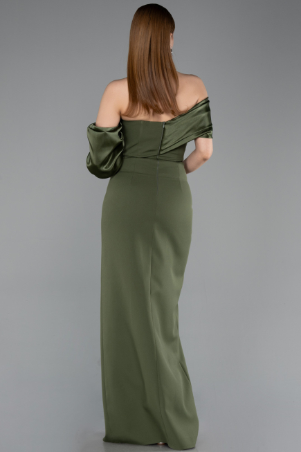 Robe De Soirée Longue Kaki ABU4024
