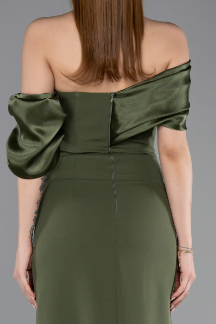 Robe De Soirée Longue Kaki ABU4024