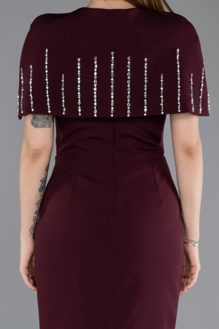Robe De Soirée Midi Couleur Cerise ABK2588