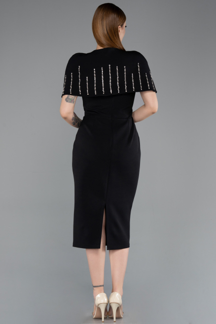 Robe De Soirée Midi Noir ABK2588