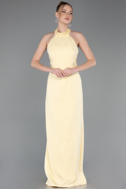 Robe de Soirée Longue Jaune ABU5971