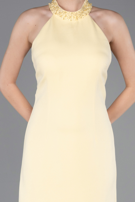 Robe de Soirée Longue Jaune ABU5971