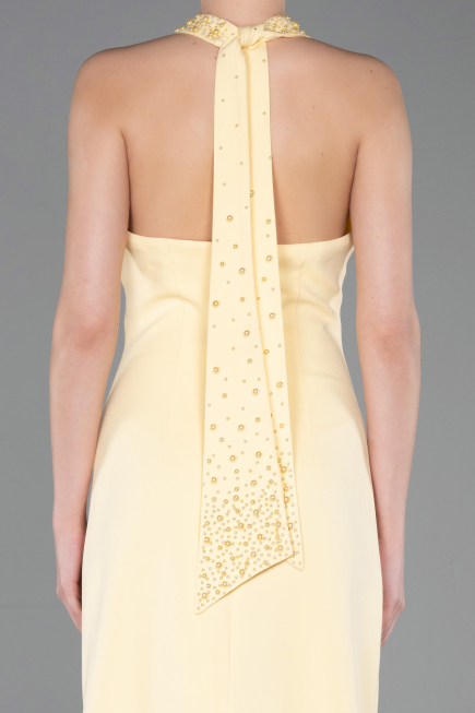 Robe de Soirée Longue Jaune ABU5971