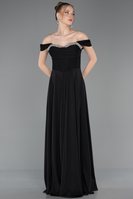 Robe de Soirée Longue Noir ABU5938