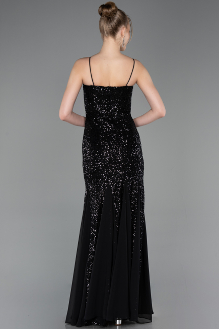 Robe Queue de Poisson Longue Noir ABU5939