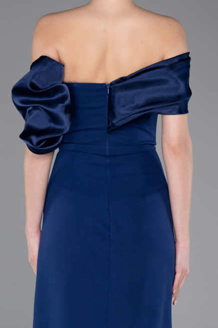 Robe De Soirée Longue Bleu Marine ABU4024