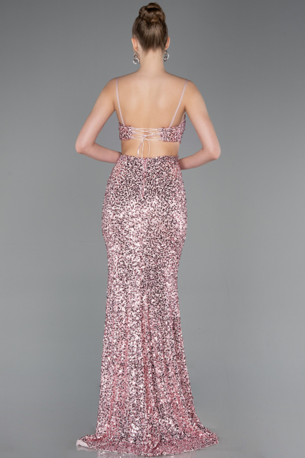 Robe de Soirée Longue Poudre ABU5980