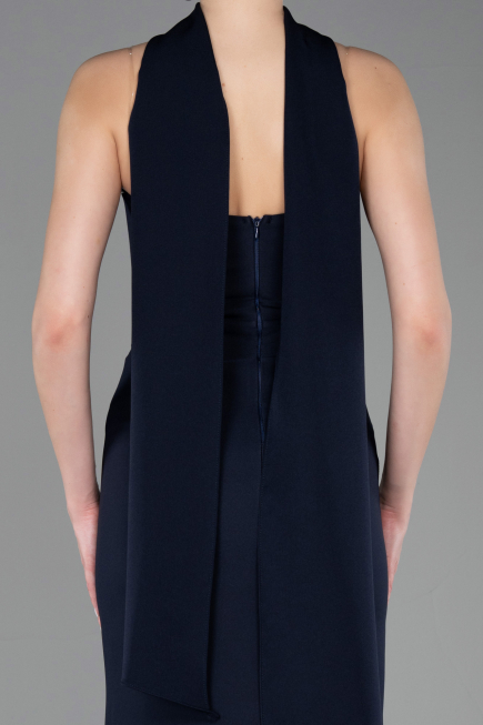 Robe de Soirée Longue Bleu Marine ABU5981