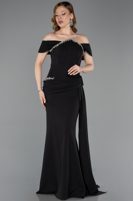 Robe de Soirée Longue Noir ABU6001