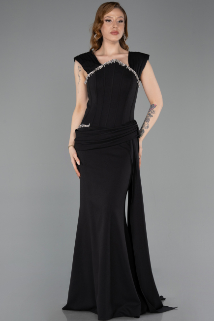 Robe de Soirée Longue Noir ABU6001